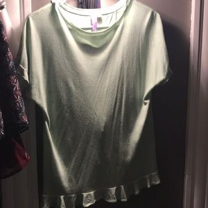 Mint green blouse with a cute back detail